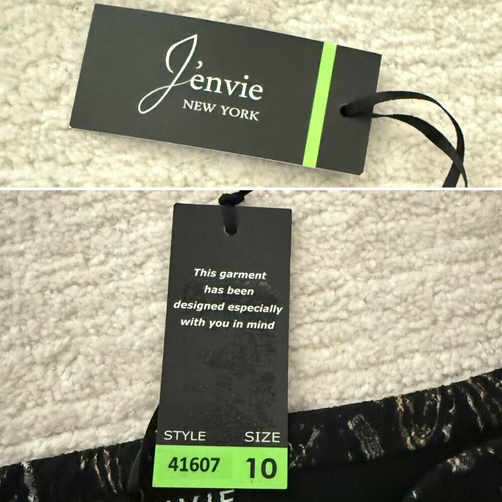 JEnvie New York Black Paisley Jacquard Pants Size 10 Made in USA Quiet Luxury - Picture 4 of 11